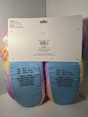 Tie-Dye Peeps Easter Bunny Slippers & Headband Set Girls Size M (13-1 Fluffy