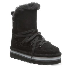 BEARPAW Retro Mondi Youth Ankle Boot, Kid’s Lace-up Boot Cow Suede Sz 4 NWT $79