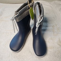 Western Chief Element Boots Kids 1 Navy Gray Waterproof Cozycore