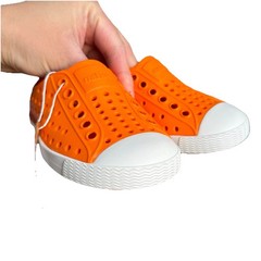 Native Jefferson Child City Orange & Shell White Slip On Shoes