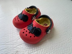 Crocs Disney red Clogs Mickey Mouse Toddler Size C 6 Lined