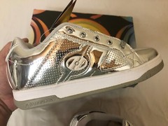 Heelys Youth Kids 770449H Split Skate Sneakers, -Chrome Silver 6Y 7W NWT