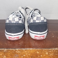 Vans Old Skool Low Checker Board Black White Little Kids Shoes Size 11 Sneakers