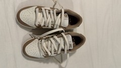 Nike Dunk Low GS Brown/White Colorblock Leather Lace-Up Sneakers US 6.5Y