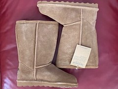 $65 BEARPAW🐾 Elle TALL Youth Pull-On Boots | Suede Upper | Wool Lined | Hickory