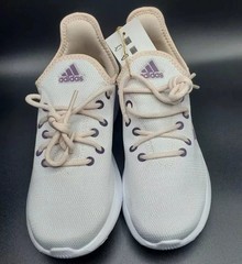 Kids Adidas Cloudfoam PURE SPORTSWEAR Shoes Size 6 New White/Pink/Purple