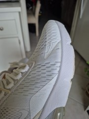 Nike Air Max 270 White Metallic Silver (GS) Shoes 943345-103 Youth Sz 7Y