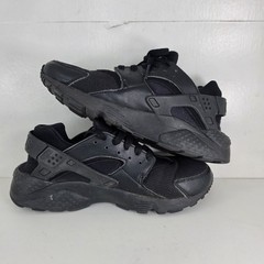 Nike Air Huarache Run GS Triple Black 654275-016 Youth 6 Women 7.5 Sneaker Shoes