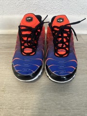 Nike Air Max Plus TN Flame Blue Orange Black Unisex Kids Sneakers 5.5Y