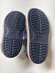 Crocs Crocband Kid’s Sz C8 Blue Sandal Adjustable Open Toe Lightweight