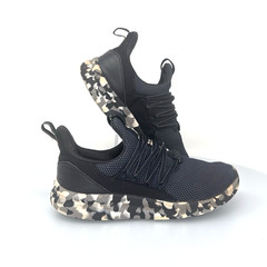 Adidas Lite Racer Adapt 7.0 Kid’s Size 6 Black Camo Sole Sneaker IE6383 Used