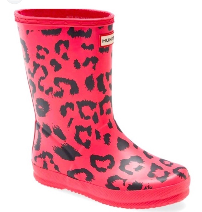 Hunter Kids First Classic Hybrid Print – Arcade Pink US 2B/3G/UK1/EU33