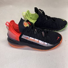 Nike LeBron XVIII 18 Black Crimson Volt Shoes Green Orange CW2760-009 Size 7Y
