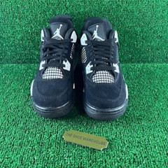 Nike Air Jordan 4 Retro Black Thunder B-GRADE Shoe FQ8213-001 Sz 4.5Y / WMNS 6