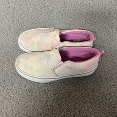 VANS US Missy Style: 7213 Multi Tie Dye Slip On Sneakers Shoes Size Big Girls 3