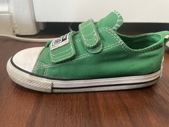 Converse All StarHook & Loop Low Top Green Sneaker Boys US Toddler 10 Preschool