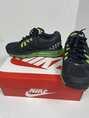 Nike Air Max 2013 Black Cyber Athletic Running Sneakers 555426-003 GS Size 3.5Y