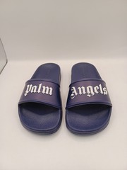 NEW Palm Angels Kids Logo Pool Sliders – Navy / Blue White Size 13K