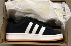 adidas Campus 00s J Big Kids Shoes Black White HQ6638 Youth Size 5.5 New