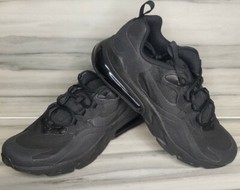 Nike Air Max 270 React GS Triple Black Youth/Women’s Size 6Y = Women’s 7.5 NEW