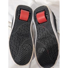 Heelys Pro 20 Prints Skeleton Skate Shoes Black White Kids Youth 13C HES101890