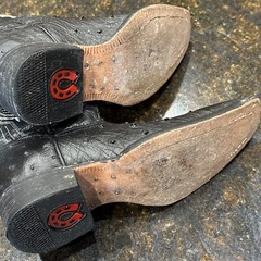 Caballo Dorado Authentic Kids Ostrich Cowboy Boots Size 5 Made in Mexico