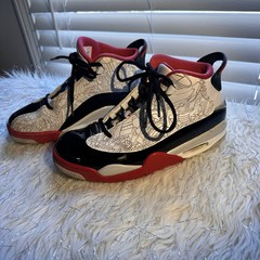 Nike Air Jordan Dub Zero White Varsity Red Kids size 5.5Y/. EUR 38 DV1360-160
