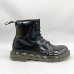 Dr Doc Martens Junior Pascal 1460 J Size 5 Black Patent Leather Combat Lace Up