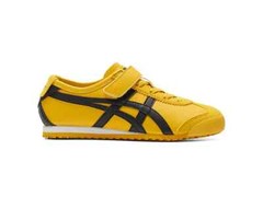 Onitsuka Tiger MEXICO 66 Unisex Kid’s Yellow Black Shoes Sneakers Japan New