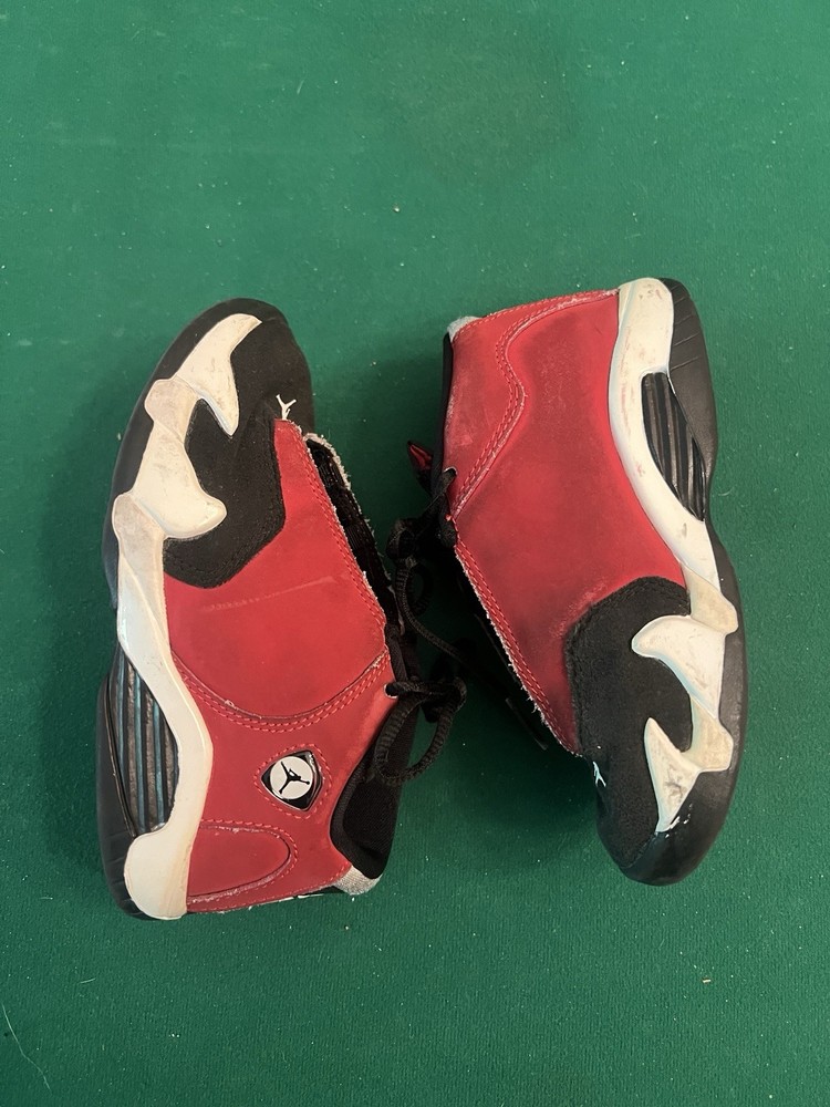Jordan 14 Retro Gym Red Toro TD Toddler Size 10C Black Nike Air Baby 312093-006