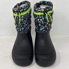 Kids‘ Bogs Snow Shell Boot Digital Maze Black Blue Green Size 10 Kids US