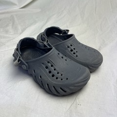 CROCS Echo Clogs Black Sandals Size J3 Juniors 3 Slip On Shoes Heel Strap Croc