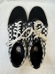Vans Ward Checkerboard Black White Skate Shoes Sneakers Youth 7 Women’s 8.5