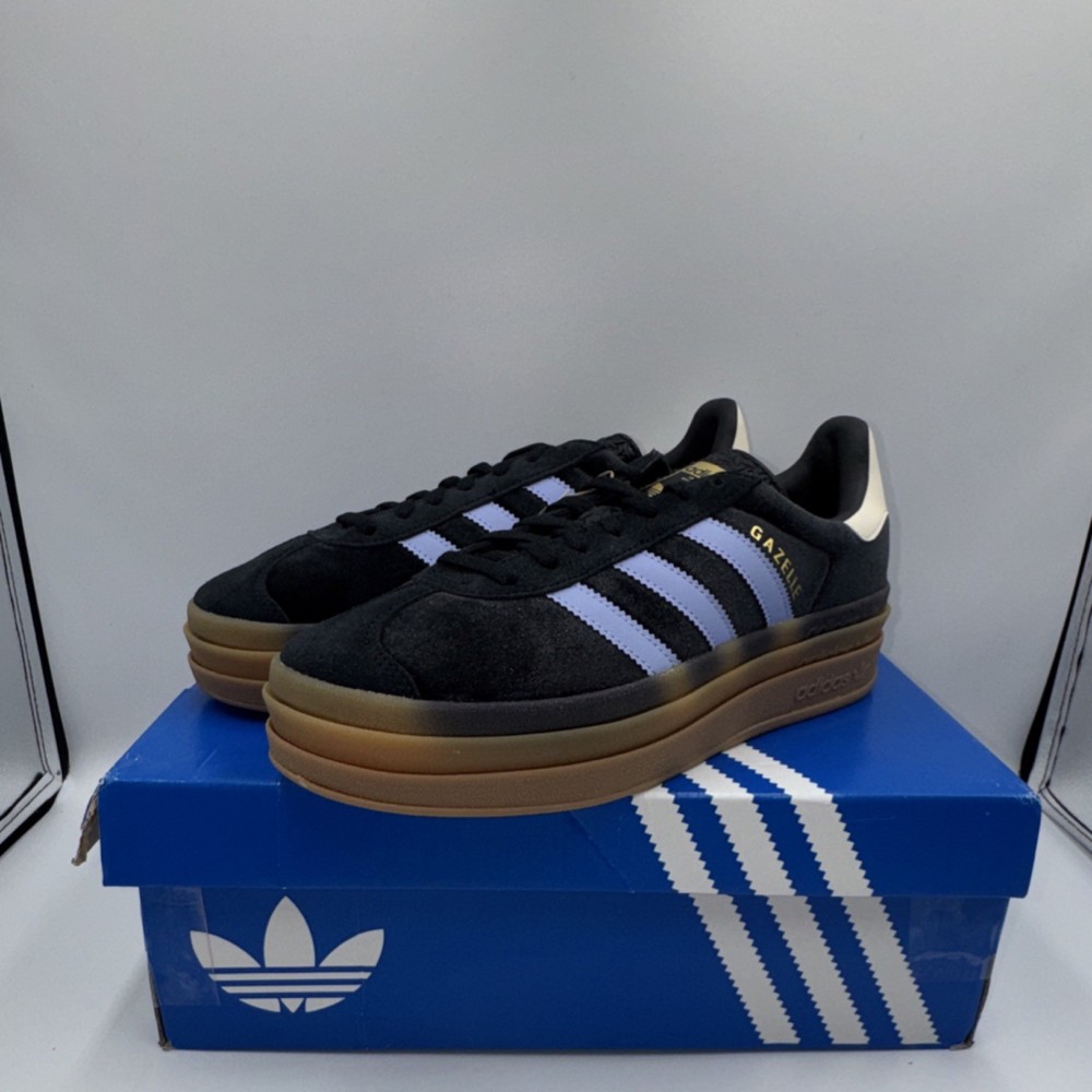 Adidas Gazelle Bold J Youth Size 7 Black Sneakers New