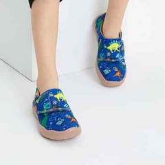 Kid Size UIN Slip On Shoes Canvas Comfortable Loafers „Jurassic Party“