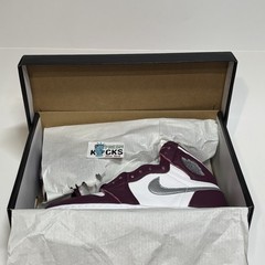 Jordan 1 High Bordeaux Grade School Size 7Y New 575441-611 AJ1 Metallic Silver