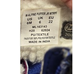 Merrell Alpine Puffer JR Waterproof Winter Boots Blue Rainbow Kids Toddler Sz 6