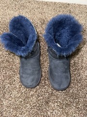 UGG Boots Toddler Bailey Button II Boot Blue Size US 13 KIDS EUR 30