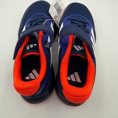 Adidas Runfalcon 5 EL C Kids Size 11K Navy Red Running Shoes JQ9596