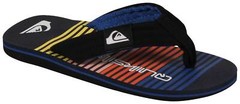 Quiksilver Boy’s Molokai Layback Sandal – Black / Black / Yellow – New
