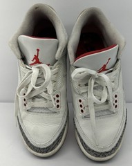 Jordan Air 3 Retro GS Summit White Red Black Leather Unisex Kids 5.5Y