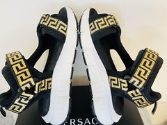 VERSACE Kids Mini Me Greca Neoprene Strap Sandals, Size 31 EU/13 Child US, $450