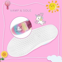 JOSINY Rainbow Unicorn Slip-On Canvas Shoes – Toddler Casual Sneakers