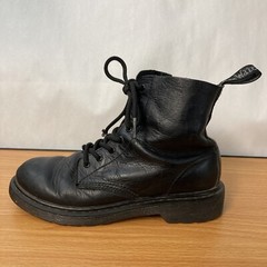 Dr. Martens 1460 Pascal Mono J Black Side Zip Lace Up Combat Boots Kids Size 3