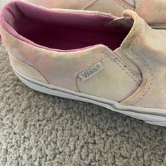 VANS US Missy Style: 7213 Multi Tie Dye Slip On Sneakers Shoes Size Big Girls 3