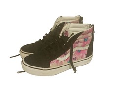 Vans Sneakers Old Skool Black/Fushia Butterflys & Unicorns Kids Sneakers Size 3