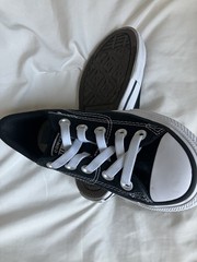 Converse Chuck Taylor All Star Kids Low Top Canvas Lace-Up Sneakers Black/White