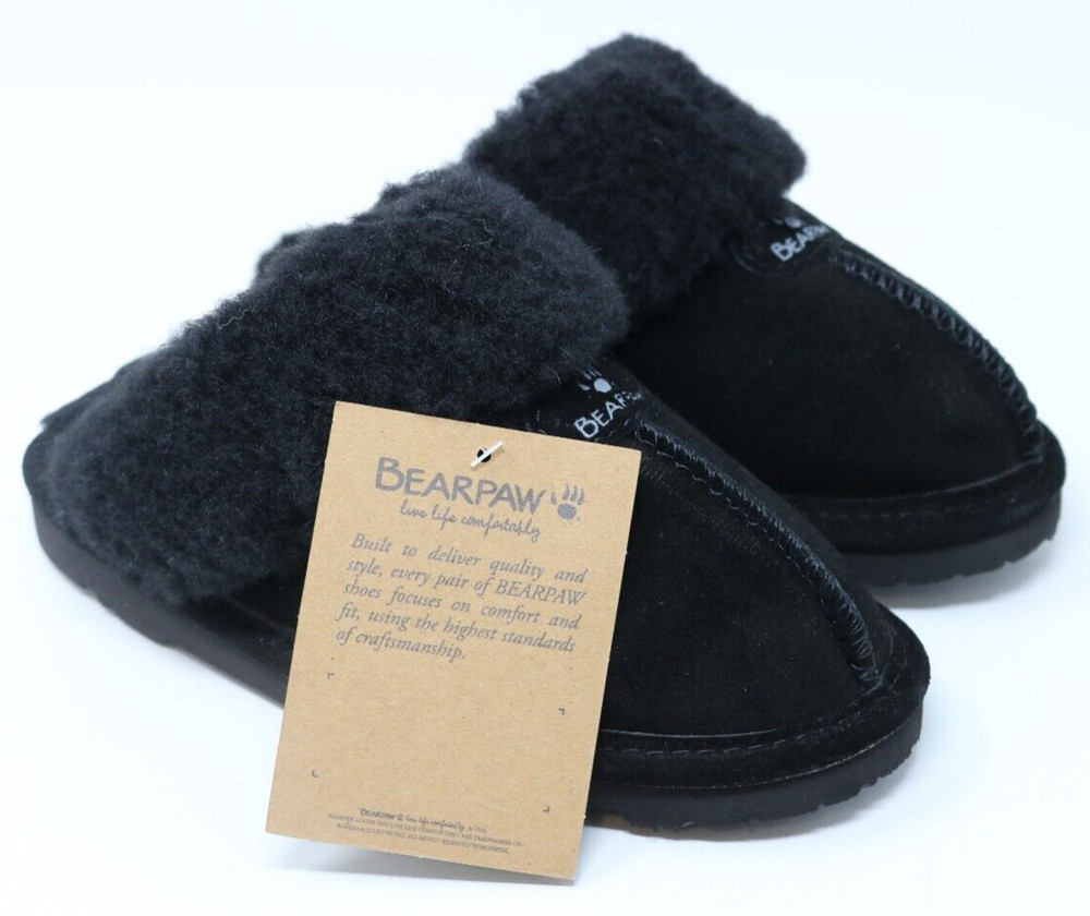 BEARPAW Loki Youth 671Y Black II 011 Width Medium USA Size 2 New w/ Box