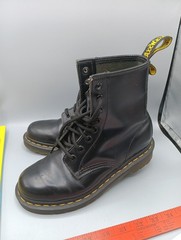 Dr. Martens Docs #1460J Black Leather High Top Combat Boots Size 32
