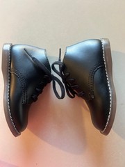 Footmate Todd baby size 6 Black Classic Hard Bottom Hi Top Dress New